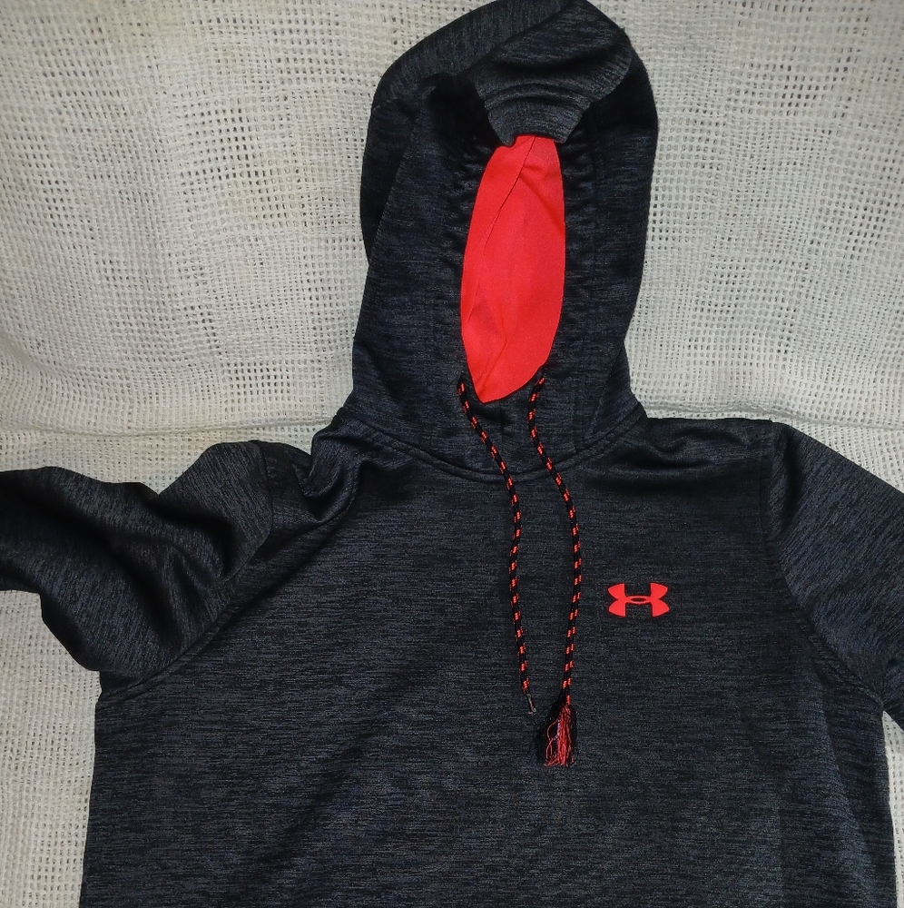 Under Armour Black and Coral Hoodie.